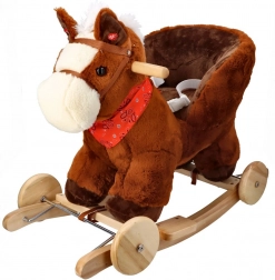 Cheval à bascule avec roulettes et siège