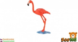 Figurine en plastique de flamant des Caraïbes 9 cm