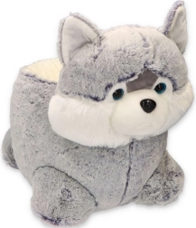 Coussin peluche husky