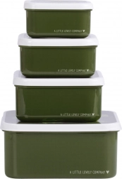 Set de quatre boîtes à goûter A Little Lovely Company – Crocodile