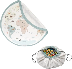 Play&Go Noomad original tapis de jeu et sac à jouets world map colour