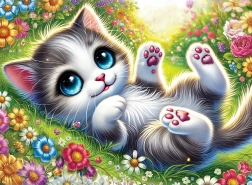 Puzzle en bois chaton mignon 40 pièces