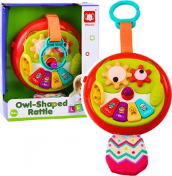 Chouette interactive suspendue avec éléments mobiles et petit piano