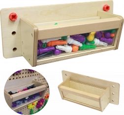 Masterkidz distributeur en bois avec paroi transparente pour tableaux STEM