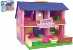 Maison de poupée en plastique 37 cm Play House avec accessoires
