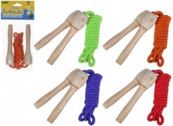 Corde à sauter avec poignée en bois 240 cm