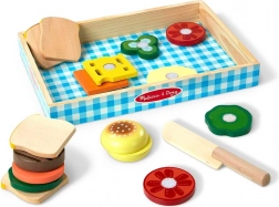 Ensemble de jouets en bois pour préparer des sandwichs