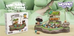 woopie pêche aux petits dinosaures – jeu magnétique pour enfants, 2 cannes
