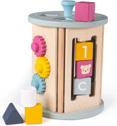 Cylindre d’activités moteur BIGJIGS TOYS en bois FSC