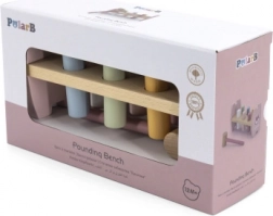 VIGA PolarB banc à marteler en bois avec marteau Renard Montessori