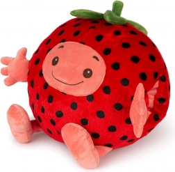Coussin chauffant en peluche fraise Cozy Noxxiez 3 en 1