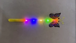 Baguette papillon avec effets lumineux 38 cm