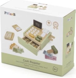 Caisse enregistreuse en bois pour enfants Polar B verte