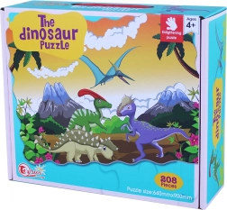 Puzzle Dinosaures 208 pcs 90x64 cm