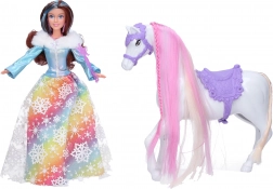 Poupée princesse avec cheval et accessoires 29 cm
