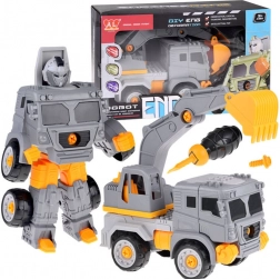 Super voiture-robot de chantier 2-en-1 – Pelle mécanique