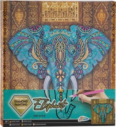 Peinture diamant sur cadre éléphant 30 × 30 cm