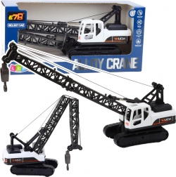 Grue à chenilles blanche pour jouer avec crochet rotatif 360°