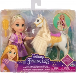 Princesse RAIPONCE ou BELLE avec cheval et brosse, poupée 15 cm