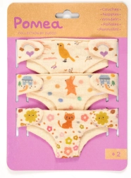 djeco lot de couches en tissu pour poupées (3 pcs)