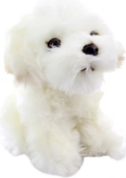 chiot maltais en peluche 18 cm éco-responsable