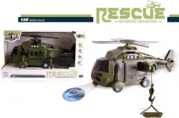 hélicoptère de sauvetage militaire avec lumière et son 1:16