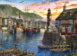 Puzzle Lever du soleil dans le port 500 pièces Ravensburger