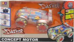 Voiture RC avec effet fumée et design transparent