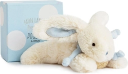 Coffret cadeau Doudou - lapin en peluche bleu