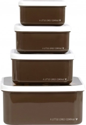 Set de quatre boîtes à goûter A Little Lovely Company – Ours