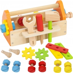 Set d’outils en bois dans une boîte VIGA PolarB