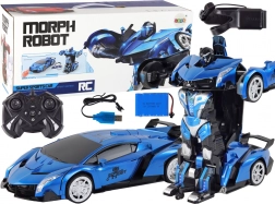Voiture robotique transformable R/C 1:10 Bleu contrôle par gestes