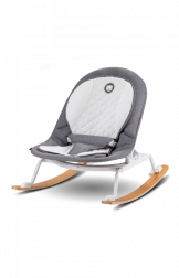 Chaise berçante pour enfants Rosa gris-blanc