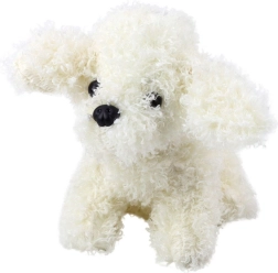 Peluche Caniche nain blanc 20 cm