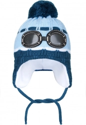 Bonnet d’hiver pour enfants NEW BABY avec lunettes, gris