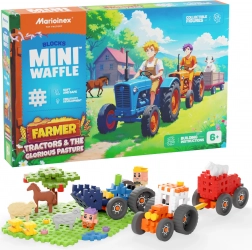 Jeu de construction Mini Waffle Farmer – tracteurs et prairie 110 pcs Marioinex