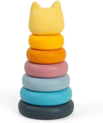 Jouet empilable en silicone en forme de chat