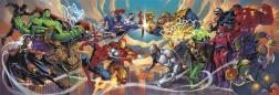 Puzzle panoramique Marvel : Héros vs. Vilains 1000 pièces