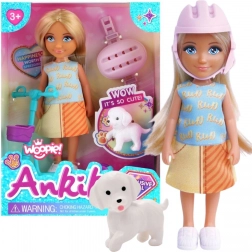 Woopie Royal poupée avec petit chien et trottinette