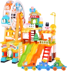 Grandes briques colorées Parc Joyeux aire de jeux avec toboggans 235 pcs