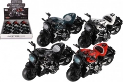 Mini moto métal/plastique à rétro-friction - 4 couleurs