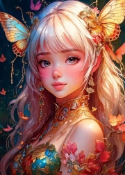 Puzzle BLUEBIRD Jeune fille aux papillons 300 pièces