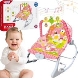 Transat vibrant Woopie Baby rose avec arche de jeux