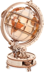 Robotime ROKR Globe lumineux – puzzle mécanique 3D en bois avec motorisation électrique