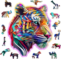 Puzzle en bois Tigre coloré 150 pièces WOODEN CITY
