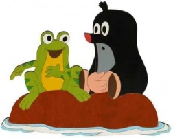 DoDo grande décoration en bois La Petite Taupe et la grenouille