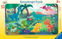 Puzzle Dinosaures Mignons 15 pièces Ravensburger