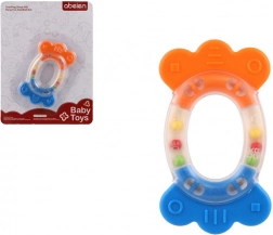 Hochet et anneau de dentition ovale plastique silicone