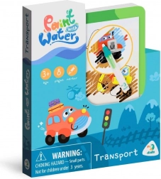 coloriage magique à l’eau – transports, livre 12 × 14 cm avec pinceau, 8 pages