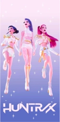 Serviette de bain enfant en coton K-Pop Demon Hunters Huntrix 70 × 140 cm